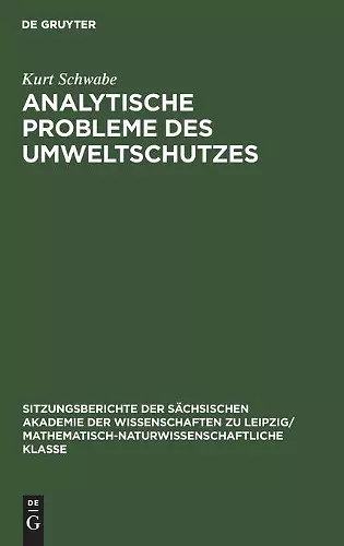 Analytische Probleme Des Umweltschutzes cover