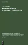 Konzentrierte Elektrolytlösungen cover