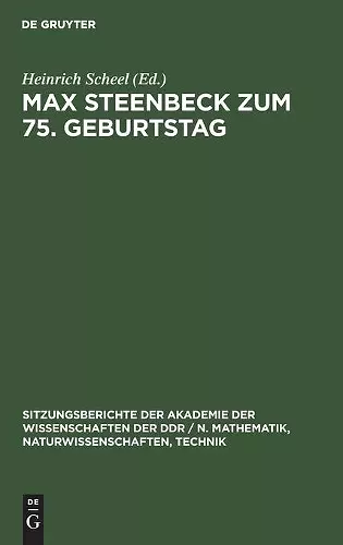 Max Steenbeck Zum 75. Geburtstag cover