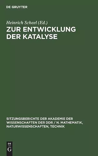 Zur Entwicklung Der Katalyse cover