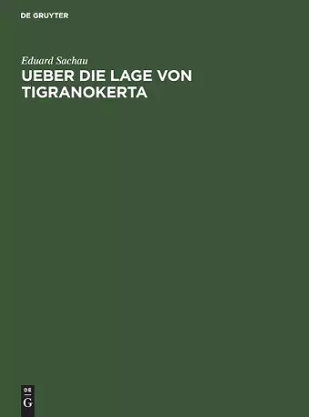Ueber Die Lage Von Tigranokerta cover