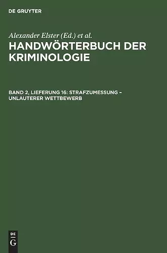 Strafzumessung - Unlauterer Wettbewerb cover