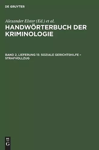 Soziale Gerichtshilfe - Strafvollzug cover