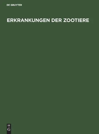 Erkrankungen Der Zootiere cover