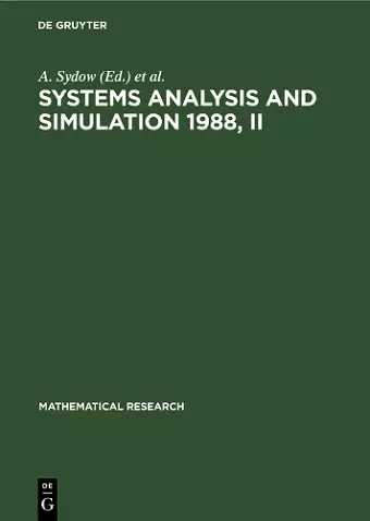 Systems Analysis and Simulation 1988, II cover