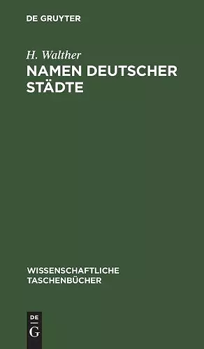 Namen Deutscher Städte cover