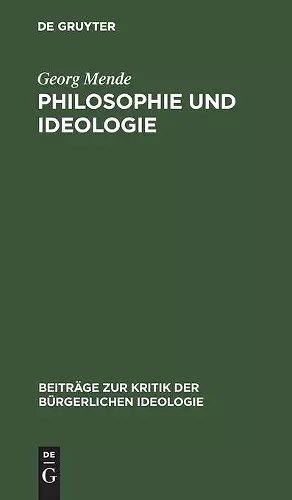 Philosophie Und Ideologie cover