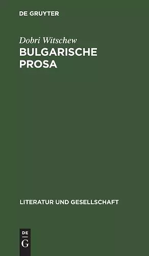 Bulgarische Prosa cover