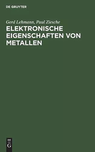 Elektronische Eigenschaften Von Metallen cover