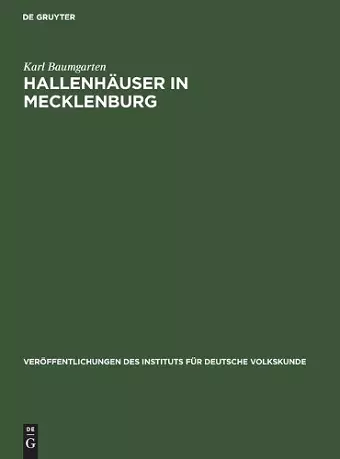 Hallenhäuser in Mecklenburg cover