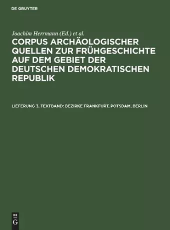 Bezirke Frankfurt, Potsdam, Berlin cover