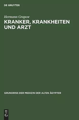 Kranker, Krankheiten Und Arzt cover