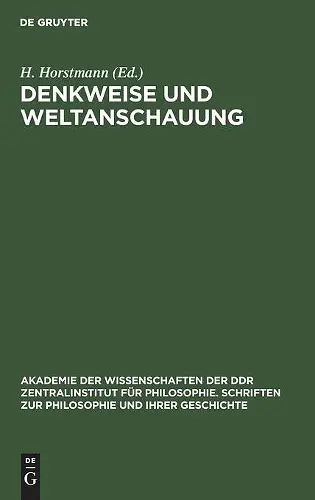 Denkweise Und Weltanschauung cover