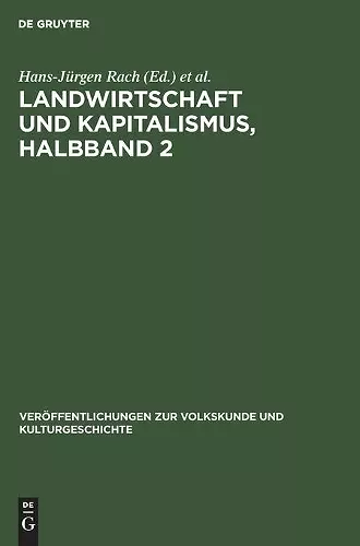 Landwirtschaft Und Kapitalismus, Halbband 2 cover