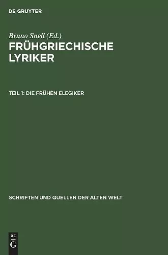 Die Frühen Elegiker cover