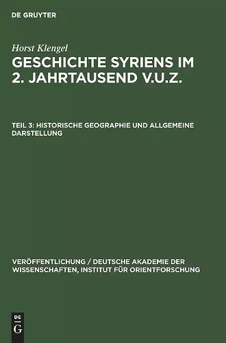 Historische Geographie Und Allgemeine Darstellung cover