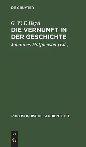 Die Vernunft in Der Geschichte cover
