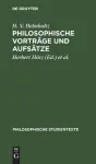 Philosophische Vorträge Und Aufsätze cover