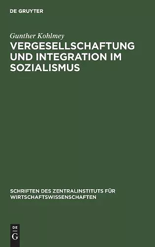 Vergesellschaftung Und Integration Im Sozialismus cover