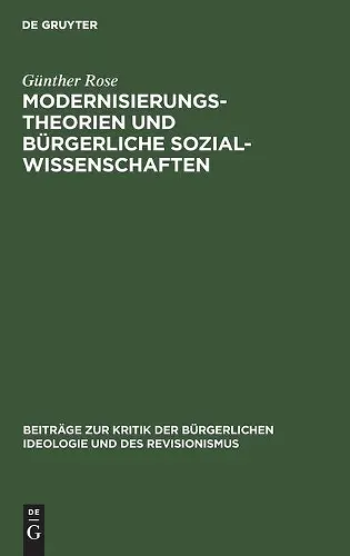 Modernisierungstheorien Und Bürgerliche Sozialwissenschaften cover