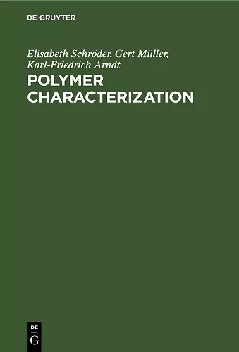 Polymer Characterization cover