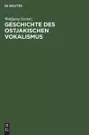 Geschichte des ostjakischen Vokalismus cover