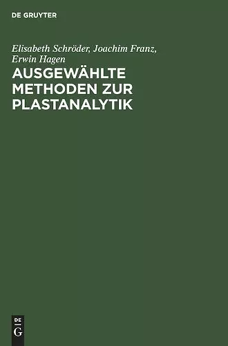 Ausgewählte Methoden Zur Plastanalytik cover