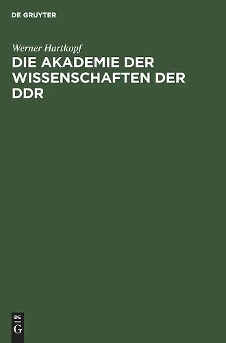 Die Akademie Der Wissenschaften Der DDR cover