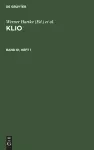 Klio. Band 61, Heft 1 cover