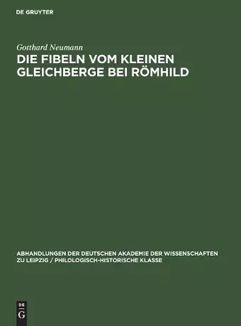 Die Fibeln Vom Kleinen Gleichberge Bei Römhild cover