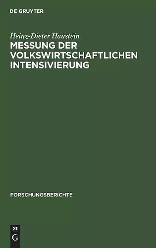 Messung Der Volkswirtschaftlichen Intensivierung cover
