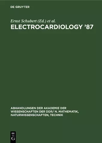 Electrocardiology ’87 cover