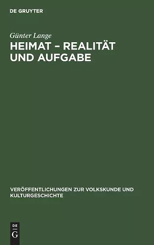 Heimat - Realität Und Aufgabe cover