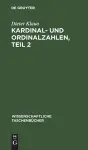 Kardinal- Und Ordinalzahlen, Teil 2 cover