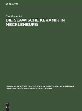 Die Slawische Keramik in Mecklenburg cover