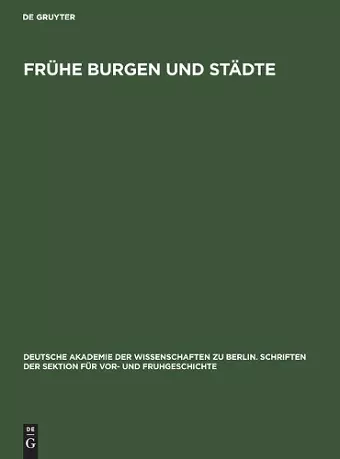 Frühe Burgen Und Städte cover