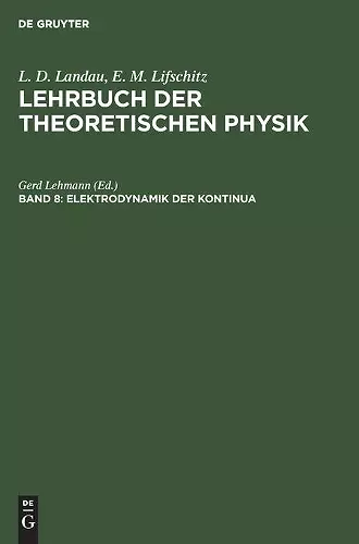 Elektrodynamik Der Kontinua cover