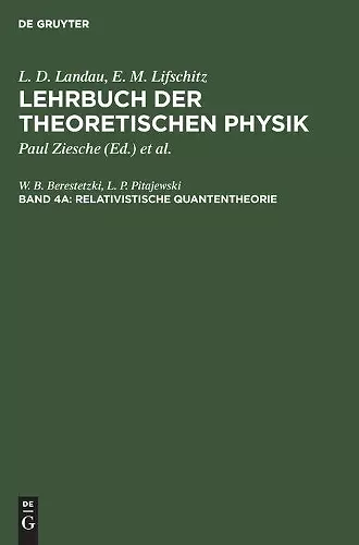 Relativistische Quantentheorie cover