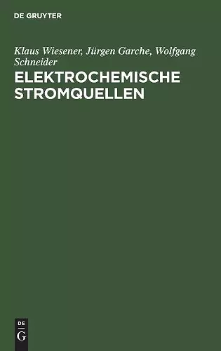 Elektrochemische Stromquellen cover