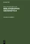 Bibliographia Geodaetica. Volume 22, Number 4 cover