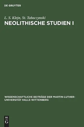 Neolithische Studien I cover