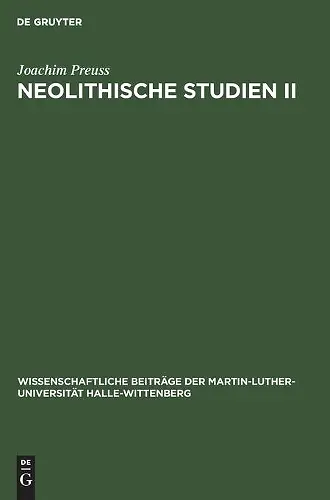Neolithische Studien II cover