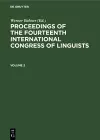 Proceedings of the Fourteenth International Congress of Linguists. Volume 3 cover