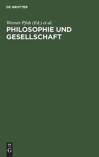 Philosophie Und Gesellschaft cover