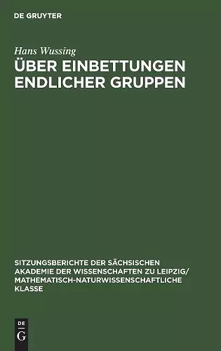 Über Einbettungen endlicher Gruppen cover