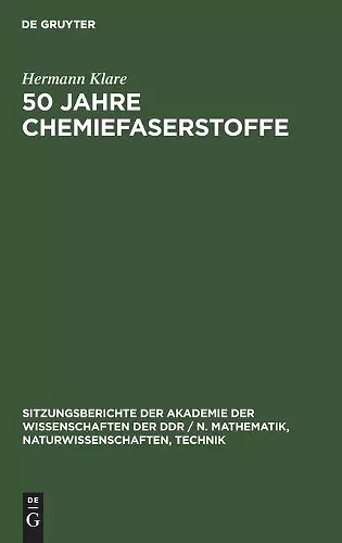 50 Jahre Chemiefaserstoffe cover
