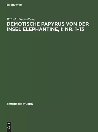 Demotische Papyrus von der Insel Elephantine, I cover