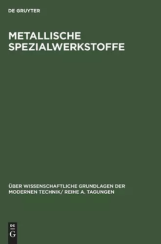 Metallische Spezialwerkstoffe cover