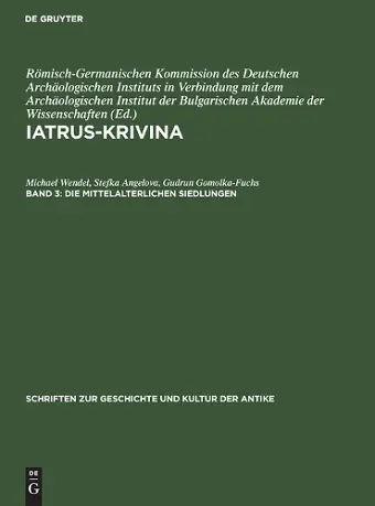 Die Mittelalterlichen Siedlungen cover