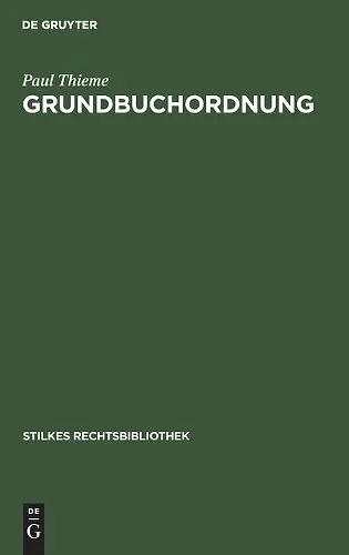 Grundbuchordnung cover